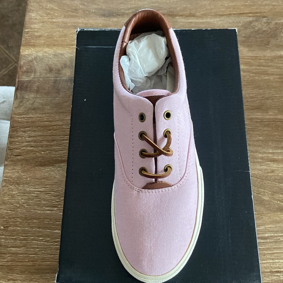 POLO Ralph Lauren sneakers - Mandi 1 Pink Chambray NWT size 9 - Picture 2 of 9